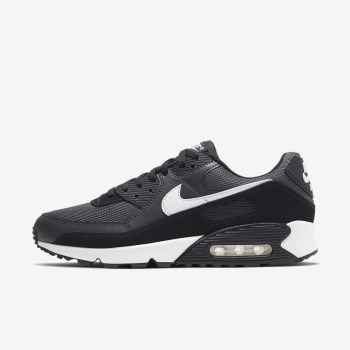 Nike Air Max 90 - Férfi Utcai Cipő - Szürke/Sötét Szürke/Fekete/Fehér